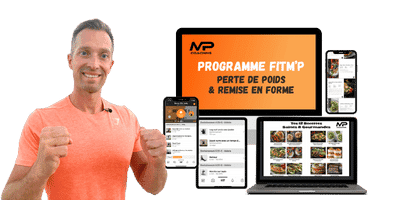 Mathieu Perez présente le programme de coaching FitM’P visible sur ordinateur, tablette et téléphone